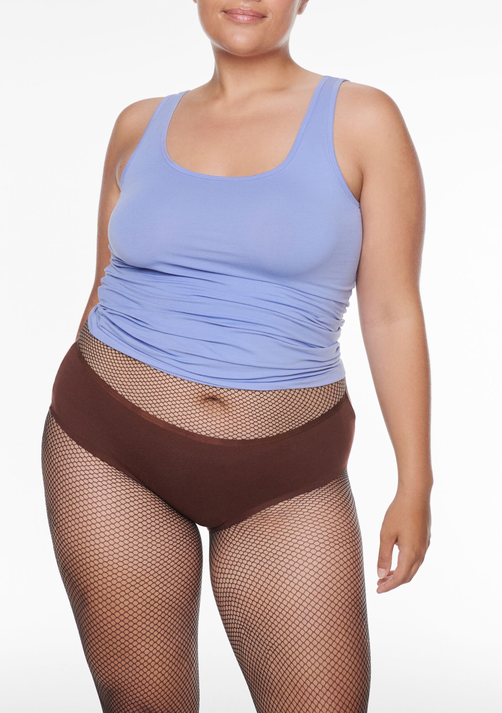 Damenunterhemd aus Baumwolle blau - 19650585BLUE - HEMA